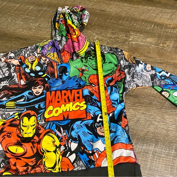 KIDS MARVEL AVENGERS FLEECE PULLOVER HOODIE Size 7/8 - Picture 9 of 11